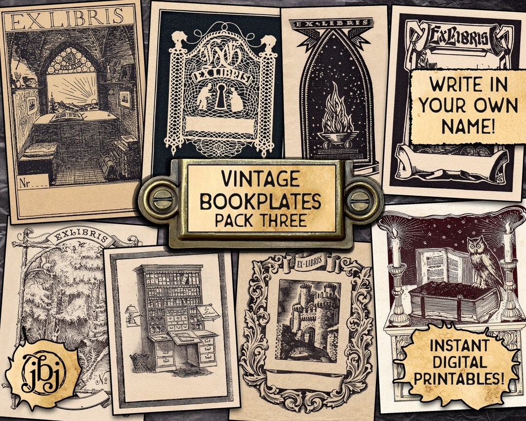 Editable Printable Bookplates Bookplate Template