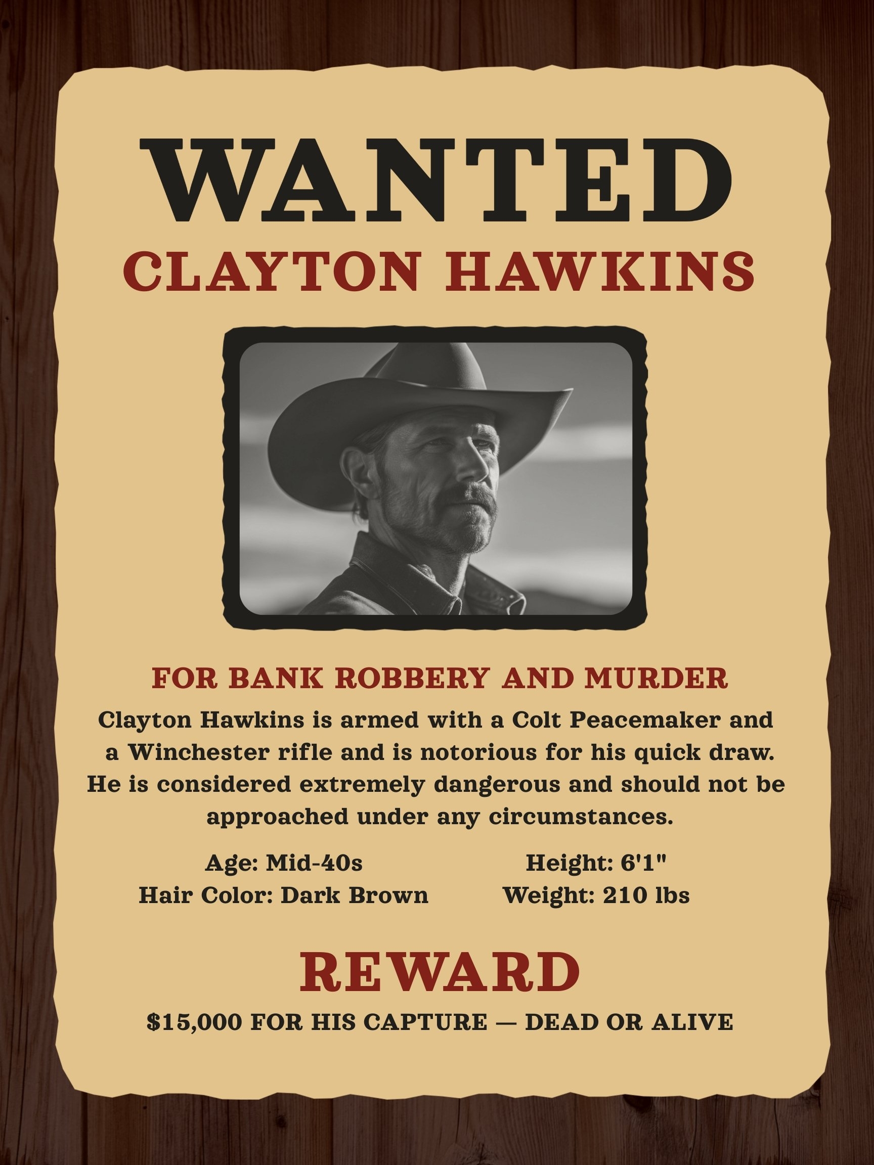 Western Wanted Poster Template Visme