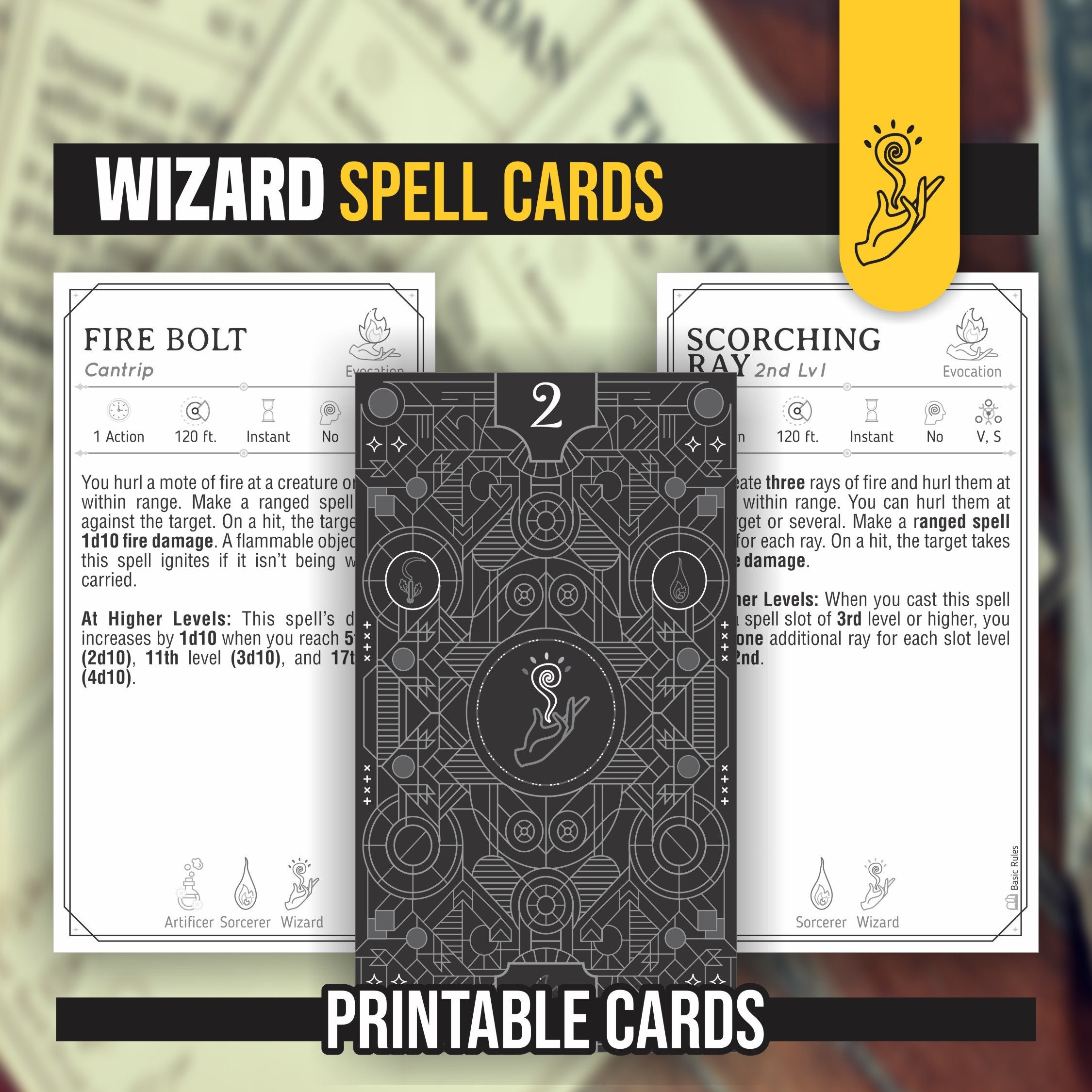 D&D 2nd Edition Printable Spell Cards