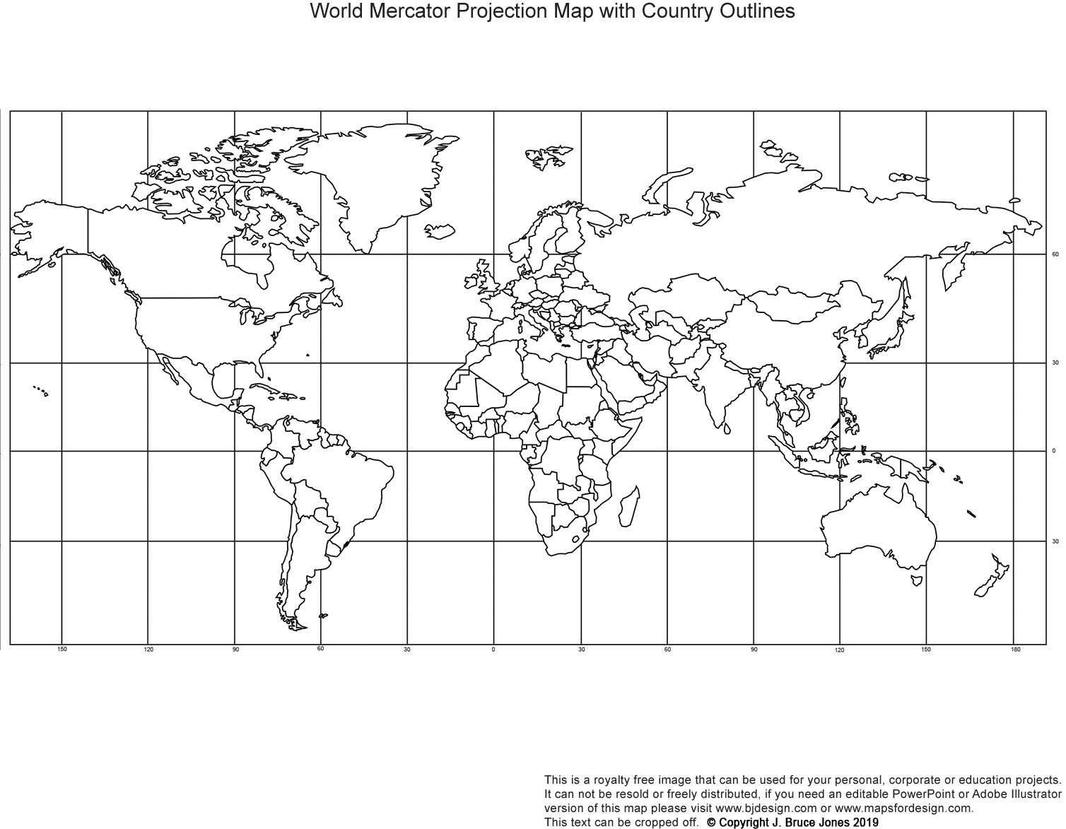 Printable Editable Grid Map