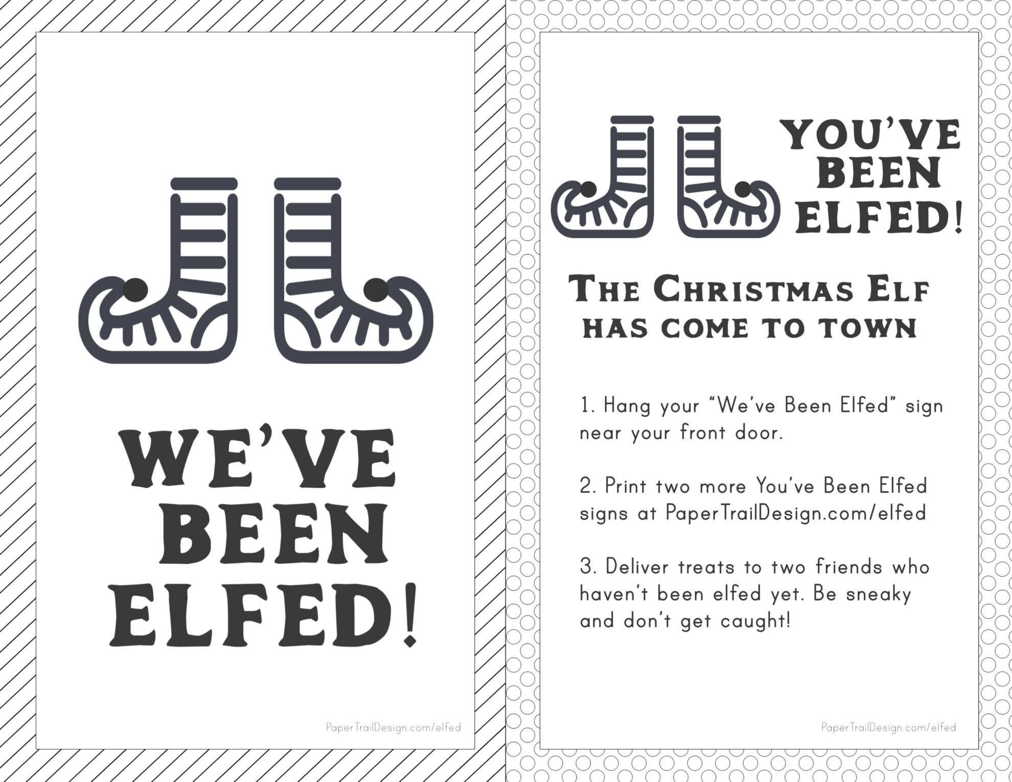 You've Been Elfed Free Editable Printable
